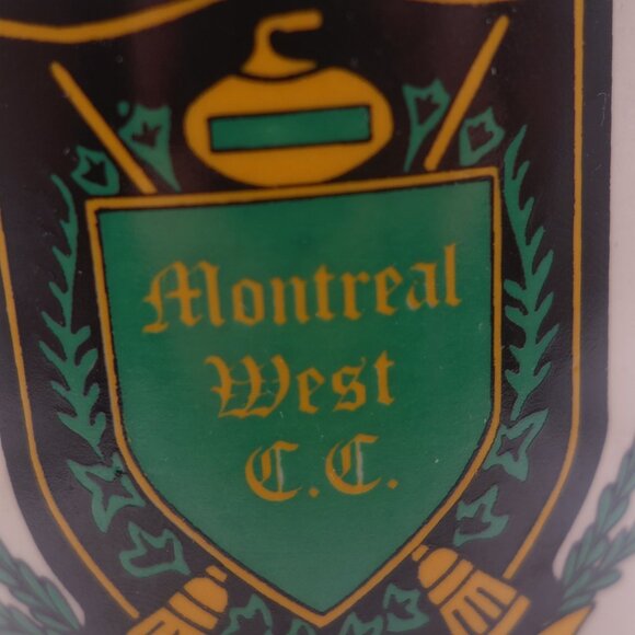Montreal West Curling Club Founded 1912 Ceramic Beer Stein with 22K Gold Rim - Picture 13 of 14